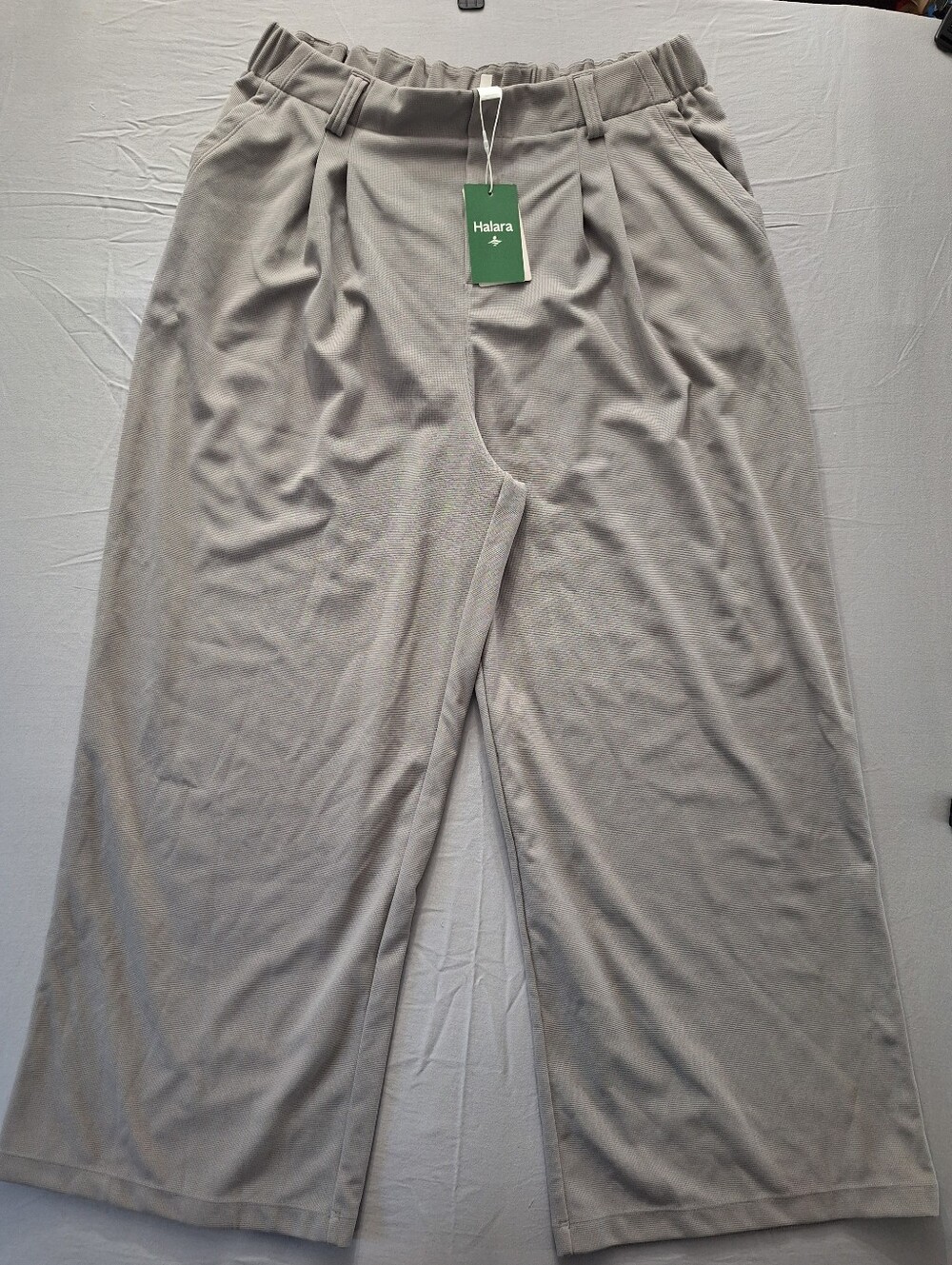 Halara Women's Light Gray Wide-Leg Pull-On Pants